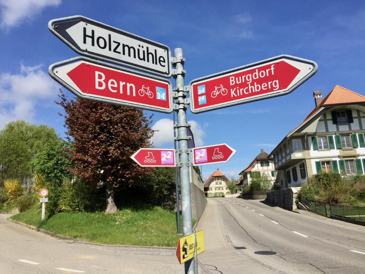 "Zur Alten Schmiede", 70M2 Studio Mit Kaminfeuer Und Sauna Fraubrunnen Kültér fotó